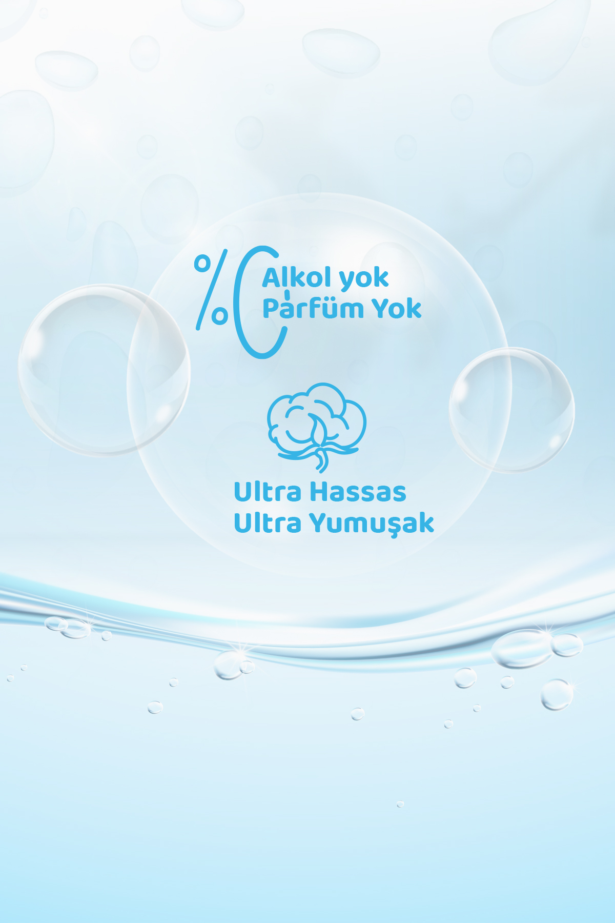 Giggles Pure Water Bebek Islak Havlusu %99 Saf Su Mendil 1 paket 50 Adet