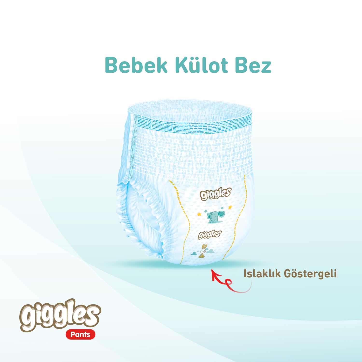 Giggles Pants Külotlu Bebek Bezi 3 Numara Midi 102 Adet