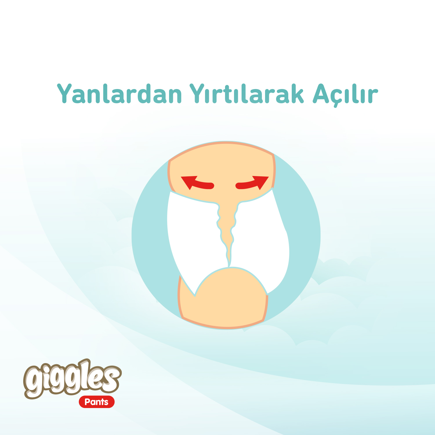 Giggles Pants Külotlu Bebek Bezi 3 Numara Midi 102 Adet