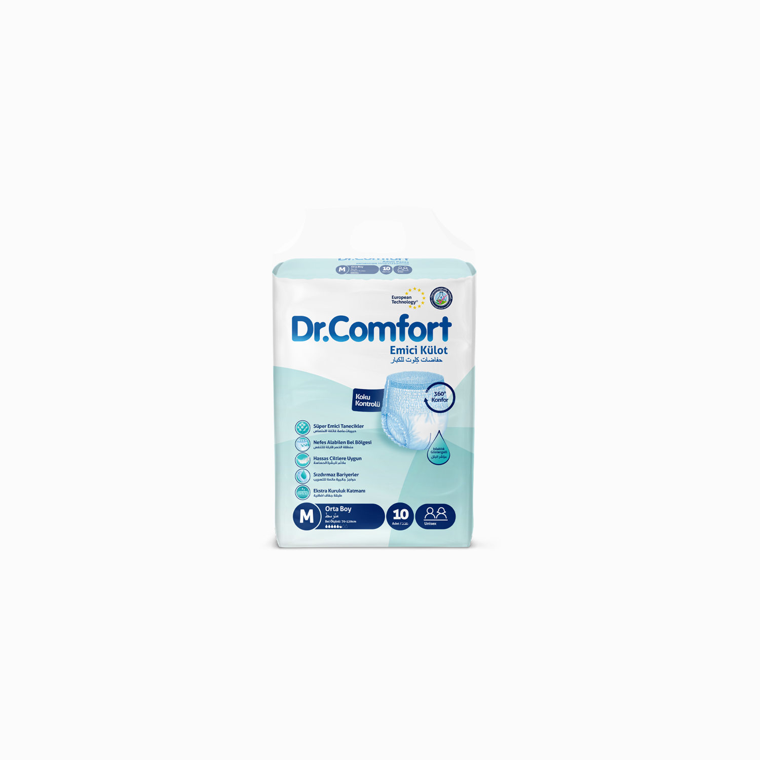 Dr.Comfort Yetişkin Emici Külot Medium 1 paket ( 10 adet)