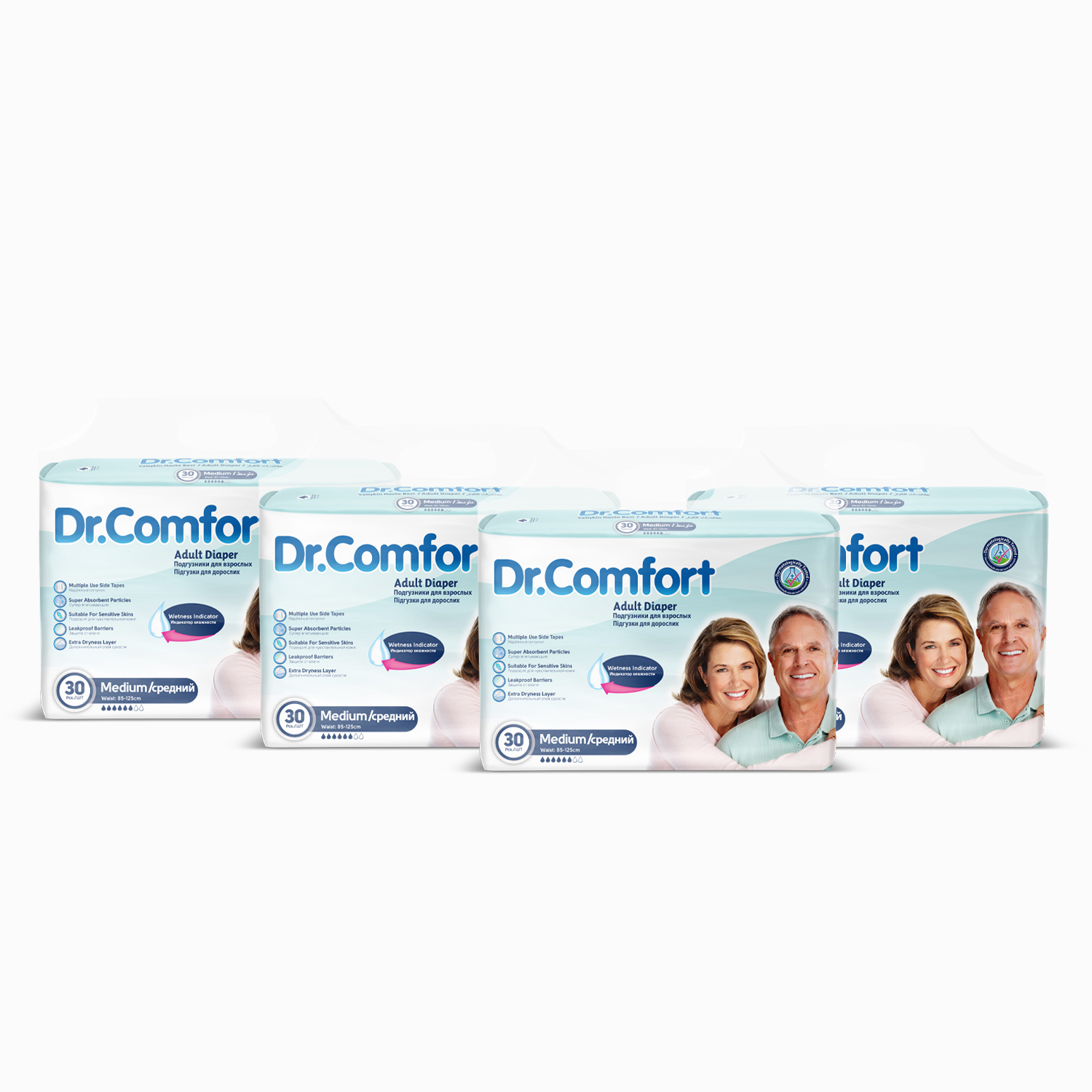 Dr.Comfort Yetişkin Bel Bağlamalı Hasta Bezi Medium 30'lu 4 paket 120 adet